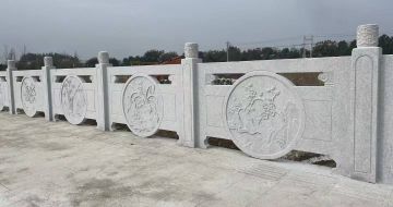 贺州芝麻白河道栏杆 石材栏杆