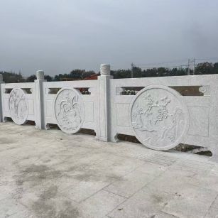 贺州芝麻白河道栏杆 石材栏杆