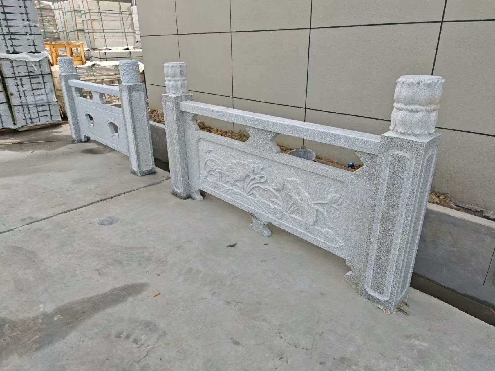 贺州芝麻白河道栏杆 石材栏杆