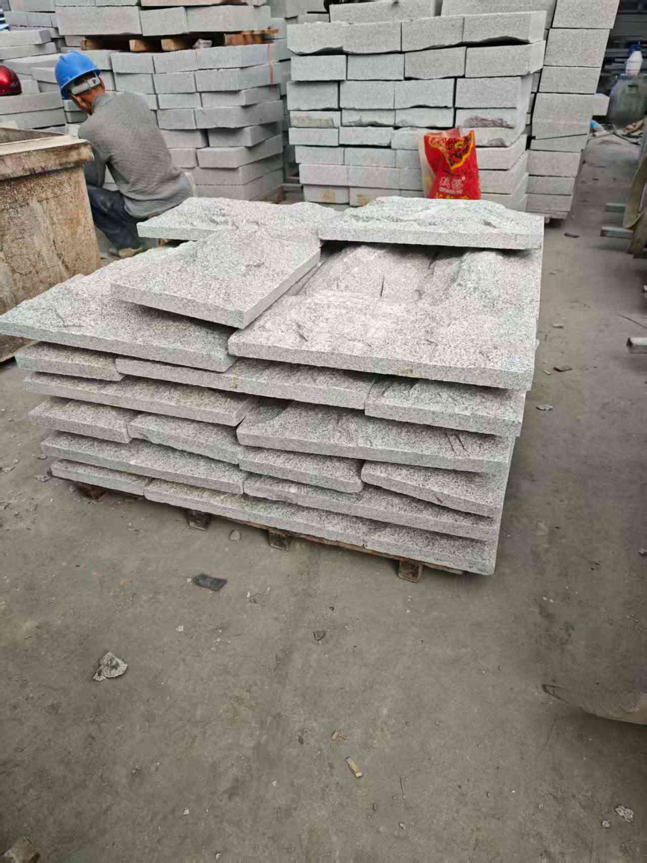 贺州芝麻白蘑菇石，自然面