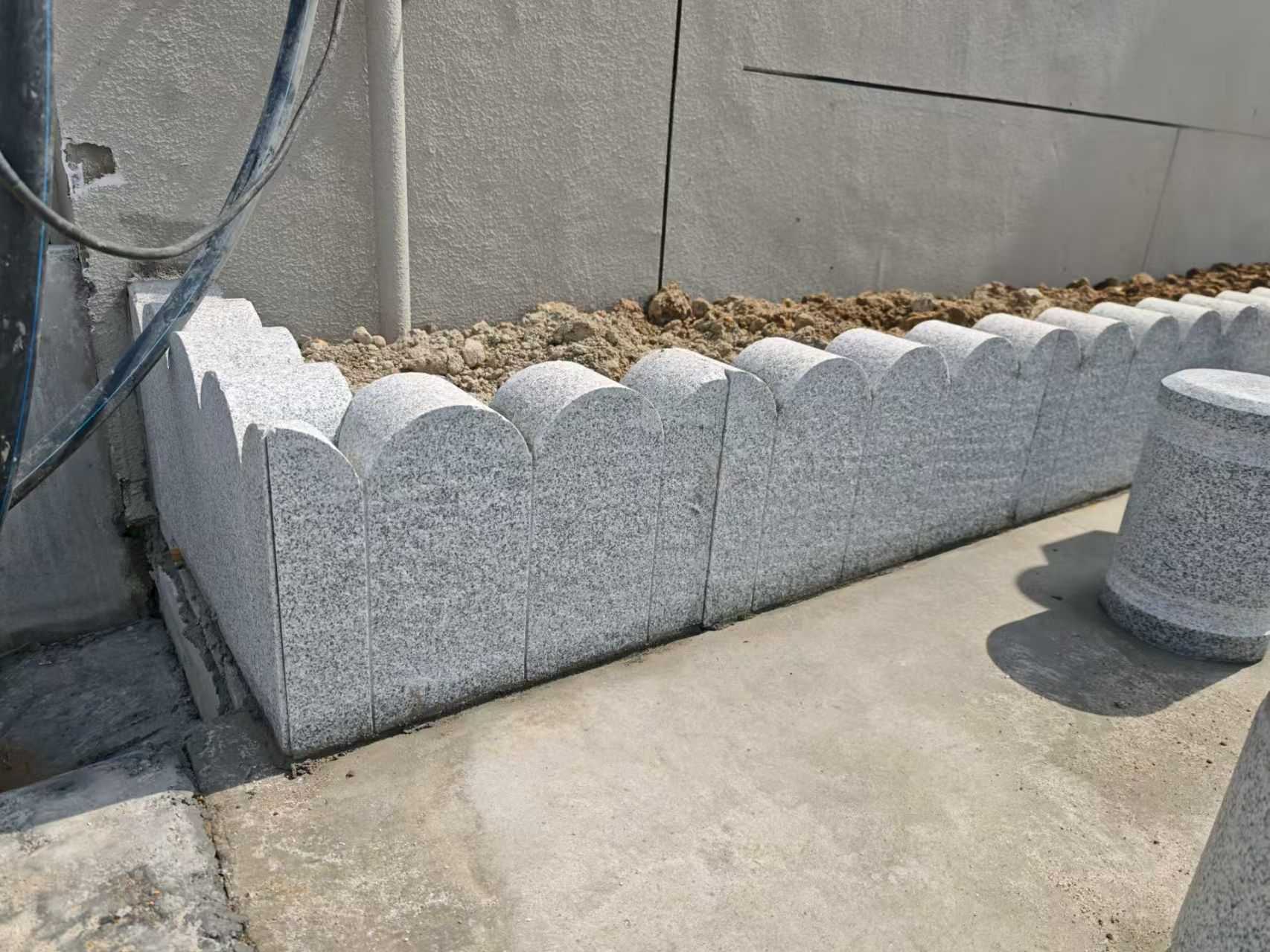 贺州芝麻白花边石  围边石